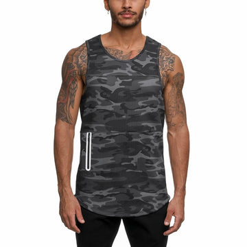 Premium Sleeveless Tee with Curve Hem Tank for Men