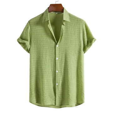 Breathable Soft Summer Casual Short Sleeve Shirt for Men