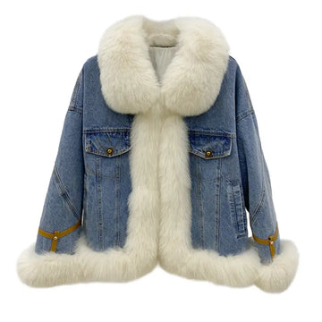 Winter Warm Thick Crop Fur Jacket Real Fur Short Coat