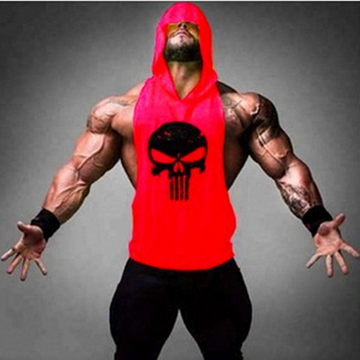 Gym Fitness Tank Tops with Hoodie for Men