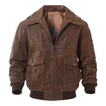 Air Force Leather Flight Bomber Jacket