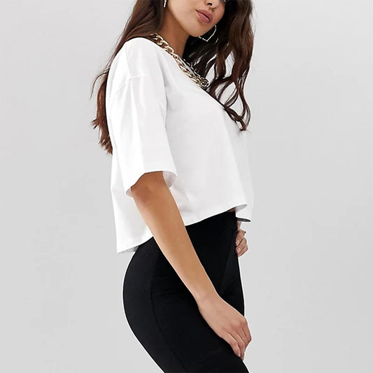 Women’s Fashionable Summer Shirt & Blouse  Cotton Crop Top