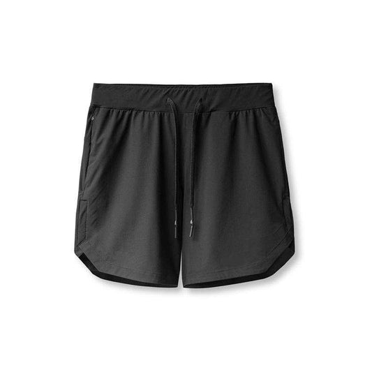 Breathable Stretch Training Shorts with Zipper Pockets