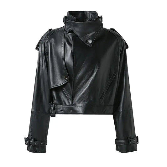 Hot Sale Leather Bomber Jacket for Women
