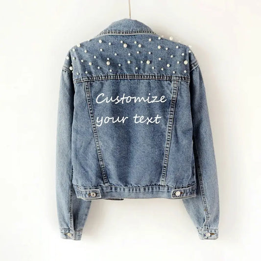 Women’s Pearl Embellished Denim Jacket