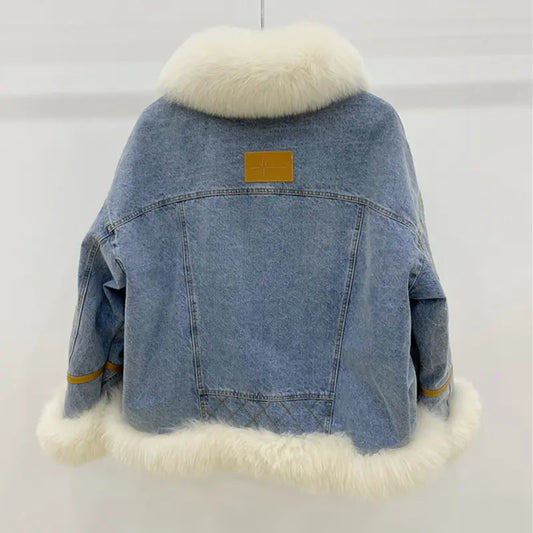 Winter Warm Thick Crop Fur Jacket Real Fur Short Coat