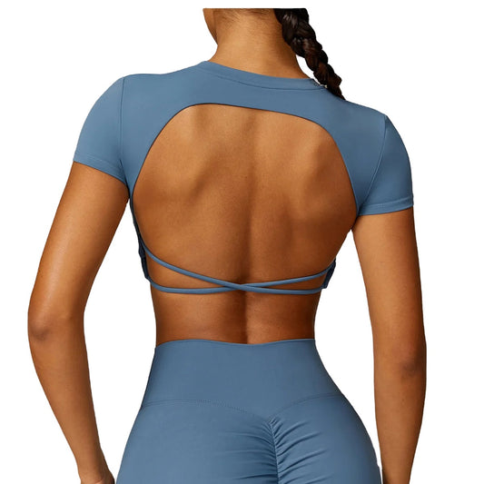 Women’s Slim Fit Short Sleeve Quick Dry Yoga Top